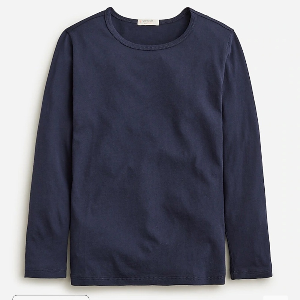 J crew girls tissue crewneck shirt navy blue